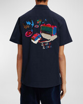 Thumbnail for your product : Scotch & Soda Men's Music Embroidered Camp Shirt