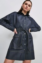 Thumbnail for your product : Karen Millen Tailored Denim Batwing Sleeve Dress