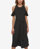 Thumbnail for your product : Jessica Simpson Ruffled Cold-Shoulder Culotte Jumpsuit
