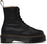 Thumbnail for your product : Dr. Martens Black Faux-Fur Lined Platform Jadon Boots
