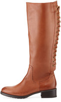 Thumbnail for your product : Donald J Pliner Baude Lace-Up Back Leather Knee Boot, Saddle
