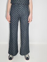 Thumbnail for your product : Gucci Blue Monogram Flared Jeans