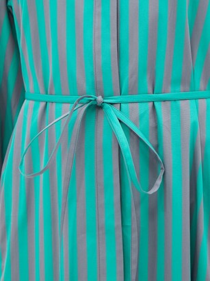 Jil Sander Garment-dyed Striped Cotton-poplin Shirt Dress - Green Stripe