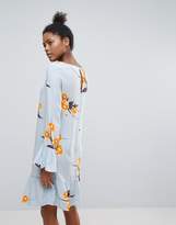 Thumbnail for your product : Vila Floral Dress With Ruffle Sleeves