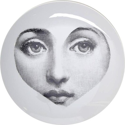 Fornasetti Heart Face Printed Round Plate