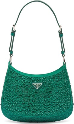 Prada Pattina Sottospalla Handbag - green For Sale at 1stDibs