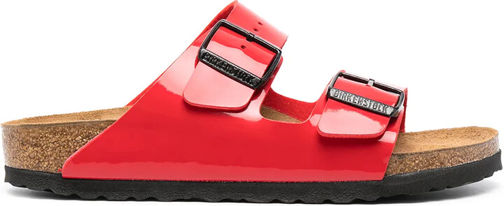 Red birkenstocks sale Clearance