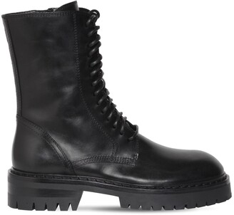 Ann Demeulemeester 35mm Alec Leather Combat Boots