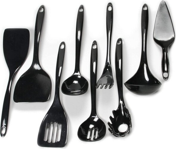Chef Craft ChefCraft9PieceBasicMelamineKitchenUtensilToolSetBlack