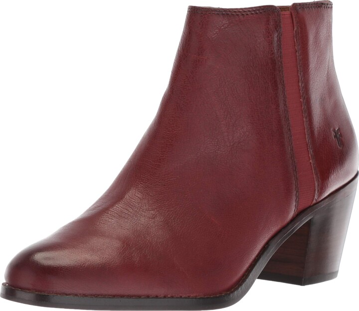 frye red leather boots