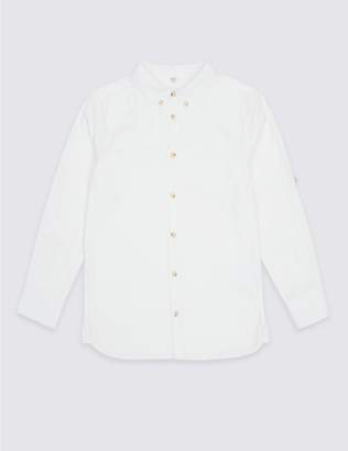 Marks and Spencer Pure Cotton Oxford Shirt (3-16 Years)