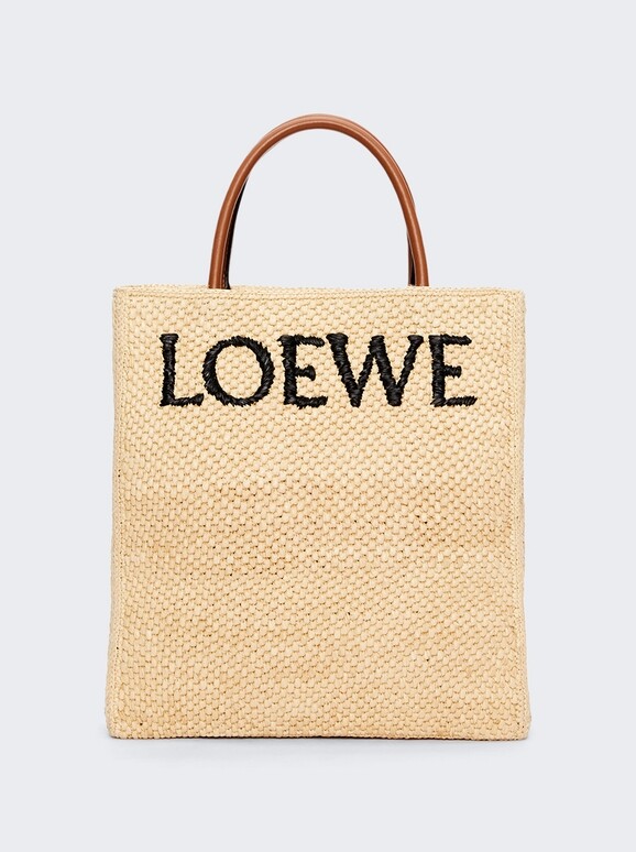 Loewe + Paula's Ibiza Canvas-Trimmed Raffia Tote Bag - ShopStyle