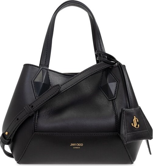 Jimmy Choo Diamond Logo Printed Small Tote Bag