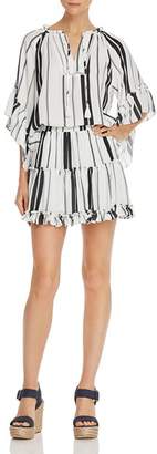Aqua Striped Tiered Mini Skirt - 100% Exclusive