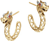 Thumbnail for your product : John Hardy Batu Naga 18k Gold Medium Dragon Hoop Earrings