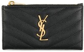 Thumbnail for your product : Saint Laurent Fragments Monogram zip cardholder