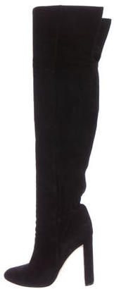 Christian Dior Suede Thigh-High Boots