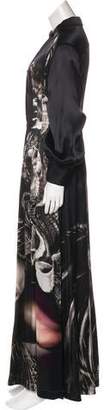 Fendi Printed Long Sleeve Dress Black Printed Long Sleeve Dress