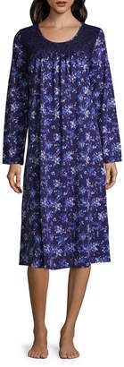 Adonna Long Sleeve Knit Long Nightgown