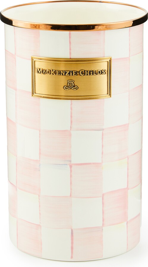 Mackenzie Childs Rosy Check Utensil Holder