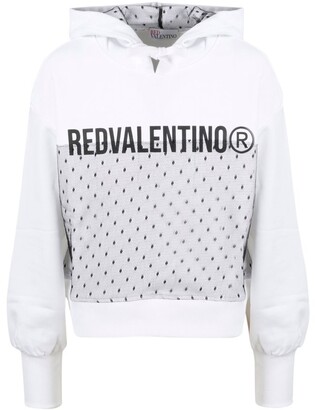 RED Valentino Logo Print Drawstring Hoodie - ShopStyle