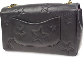 Chanel Pre Owned 1995 Classic Flap star-embroidered shoulder bag - ShopStyle