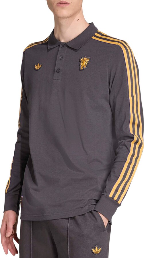 adidas Men's Manchester United 2025-26 Black Vintage Third Polo, Small