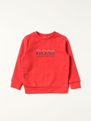 HUGO BOSS cotton sweatshirt with logo - ShopStyle Boys' Sweaters