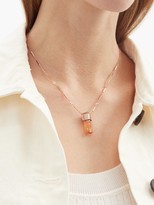 Thumbnail for your product : Jacquie Aiche Diamond, Imperial Topaz & 14kt Rose-gold Necklace - Rose Gold