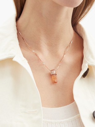 Jacquie Aiche Diamond, Imperial Topaz & 14kt Rose-gold Necklace - Rose Gold