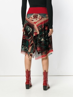 Jean Paul Gaultier Pre Owned Sheer Printed Skirt