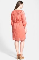 Thumbnail for your product : Caslon Embroidered Cotton Peasant Dress