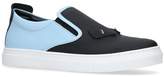 Thumbnail for your product : Fendi Leather Monster Slip-On Sneakers