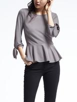 Thumbnail for your product : Banana Republic Tie-Sleeve Crepe Top