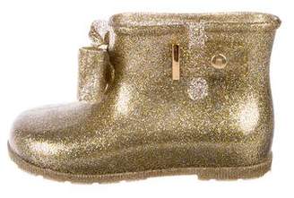 Mini Melissa Glitter Jelly Bow Boots