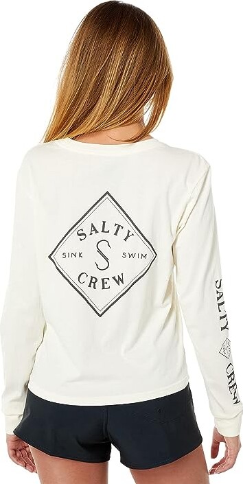 Salty Crew Tippet Long Sleeve Skimmer Tee (Bone) Women's Clothing -  ShopStyle Tops