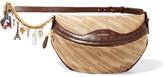Balenciaga - Souvenir Embellished Leather-trimmed Jacquard Belt Bag - Beige