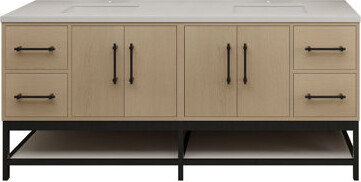 Mebo Victoria Wall-Mounted Vanity with Double Reinforced Acrylic Sink & Rack