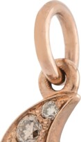 Thumbnail for your product : Dodo 9kt rose gold brown diamond Moon charm