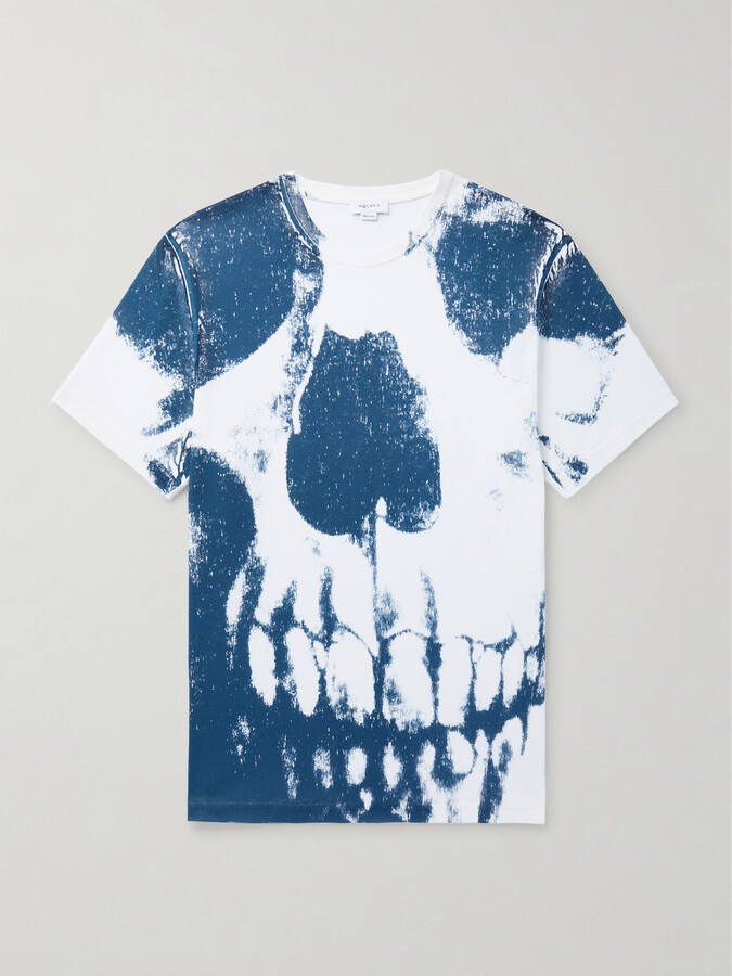 Alexander McQueen Printed Cotton-Jersey T-Shirt