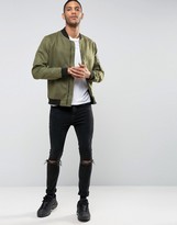 Thumbnail for your product : ONLY & SONS Bomber Jacket In Soft Touch Fabric