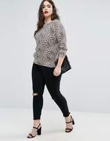 Thumbnail for your product : ASOS Curve CURVE Soft Sweater In Leopard Print