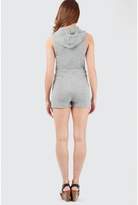 Thumbnail for your product : Select Fashion Fashion Womens Grey Loungewear Hooded Zip Front Playsuit - size 6