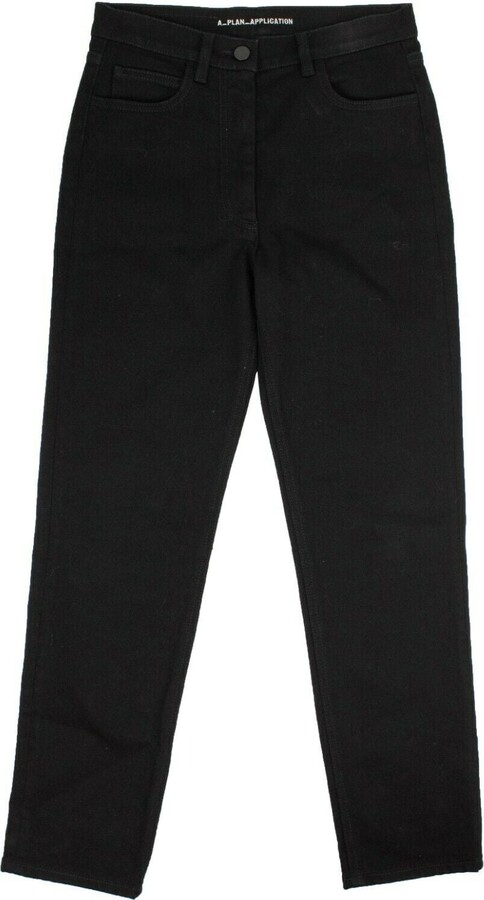 Alpha A . P.C Denim Straight Leg Cropped Pants - Black