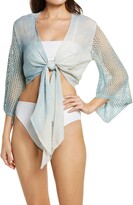 Thumbnail for your product : Elan International Crochet Tie Front Cover Up Top