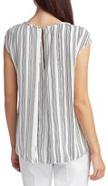 Thumbnail for your product : Piazza Sempione Cap Sleeve Striped Shell Top