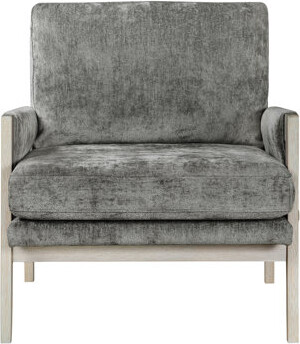 Corrigan Studio Modern Chenille Upholstered Accent Chair Solid Wood Structure 300Lbs Weight Capacity Chair In Tone Construction 20.5\