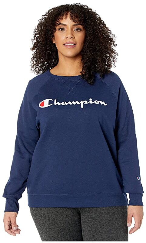 champion plus size women's hooded shirts & tops