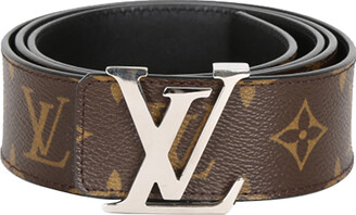 Best Mens Authentic Louis Vuitton Monogram Brown Leather Belt 95
