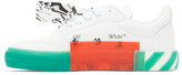 Thumbnail for your product : Off-White White & Green Vulcanized Low Sneakers